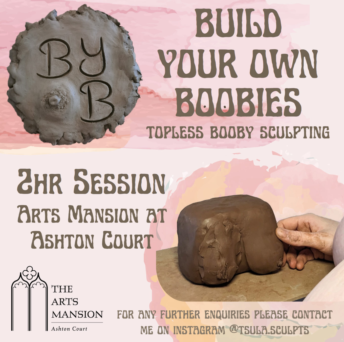 Poster for boob sculpture workshop