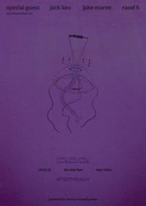 Event poster design with an anotomical illustration of a jellyfish
