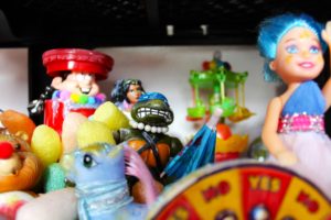 Photograph of a selection of children's plastic toys